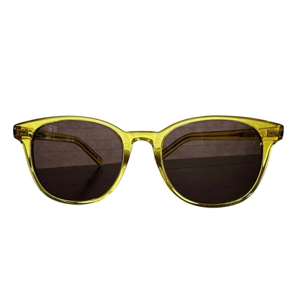 Saint Laurent // Yellow Zoe 527 Acetate Sunglasses - Picture 1 of 11